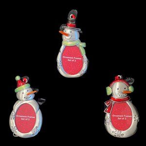 St. Nicholas Square Ornament Frames Set of 3 Snowmen from Kohl's NIB